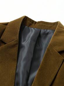Men's Vintage Corduroy Blazer, Slim Fit Design, Comfortable And Confident Wear, Suitable For Formal Occasions, Business Meetings And Gatherings - Brown - View 4