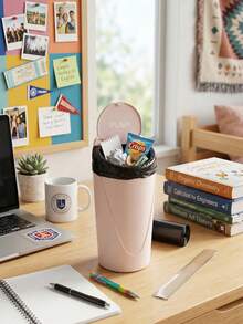 3/4/5/6pcs Leak-Proof Mini Car Trash Can With Lid, Cup Holder Design Car Trash Can, Comes With Multiple Trash Bag Rolls, Multi-Functional Storage Bin Suitable For Car, Home And Office - Style a - View 9