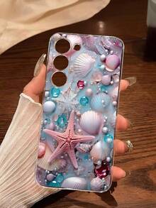 1个梦幻贝壳、海星和珍珠串珠软壳手机保护套，兼容华为荣耀、Galaxy A04e/12/A13/A14/A34/A50/A52/A53/A54/S21/S22/S23/S24/S25/S25Ultra/S25FE/S26/S26 Plus/S26 Ultra/S26 Edge、6A/7A/8A、12T/13T/15T/15T Pro - 無色 - 查看 3