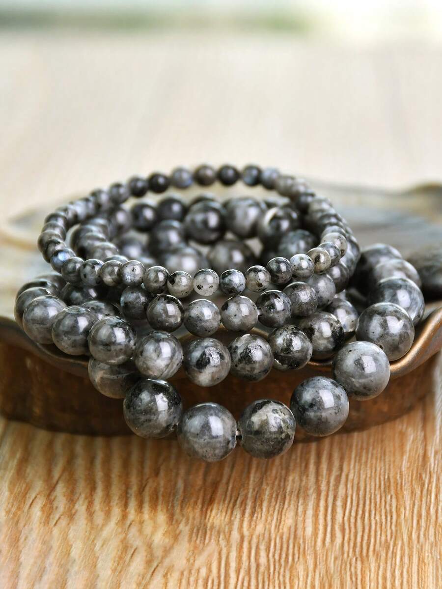 Vòng tay đính hạt đá Labradorite cổ điển, phụ kiện trang sức đá tự nhiên phong cách Bohemian mang lại sự cân bằng năng lượng và tài lộc.