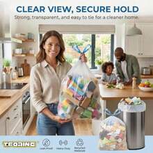 150 Count 2 Gallon Trash Bags Drawstring - 0.96 Mil Small Garbage Bags Unscented7.5 Liter Heavy Duty Wastebasket Can Liners For Home Bathroom Office Bulk - Drawstring2 Gal150 - View 8