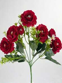 This Is A Snowflake Peony Artificial Bouquet, Exuding A High-End And Realistic Look. It's An Ideal Decoration For Home Or As A Wedding Flower Wall Backdrop - Multicolor - View 12