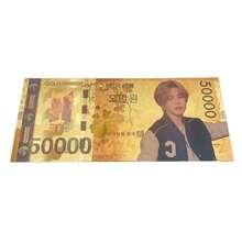 BT2 Commemorative Plastic Banknotes Include RM, Jin, J-Hope, Jimin, V, Jungkok, 50000 Korean Won Style Collectible Cards, Perfect For ARMY Collection, KPOoP Souvenir Gifts, And Desktop Decoration - Multicolor - View 4