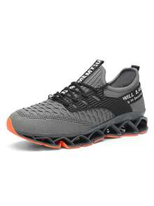 Men's Running Shoes, Super Breathable, Blade-Style Design, Excellent Shock Absorption, Non-Slip, Durable, Suitable For Outdoor Activities Like Running, Hiking, Traveling And Training, Unisex, Shock-Absorbing, Plus Size Sneakers - White - View 12