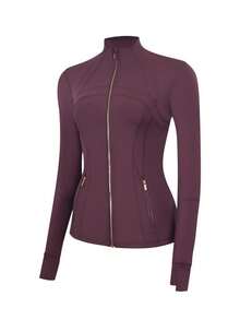 Lululemon Women's Define Jacket Nulu™ | Buttery-Soft Weightless Fabric | Slim Fit Streamlined Athletic Zip-Up | Luxury Studio-To-Street Performance Outerwear - Khóa kéo màu vàng tím - Xem 2
