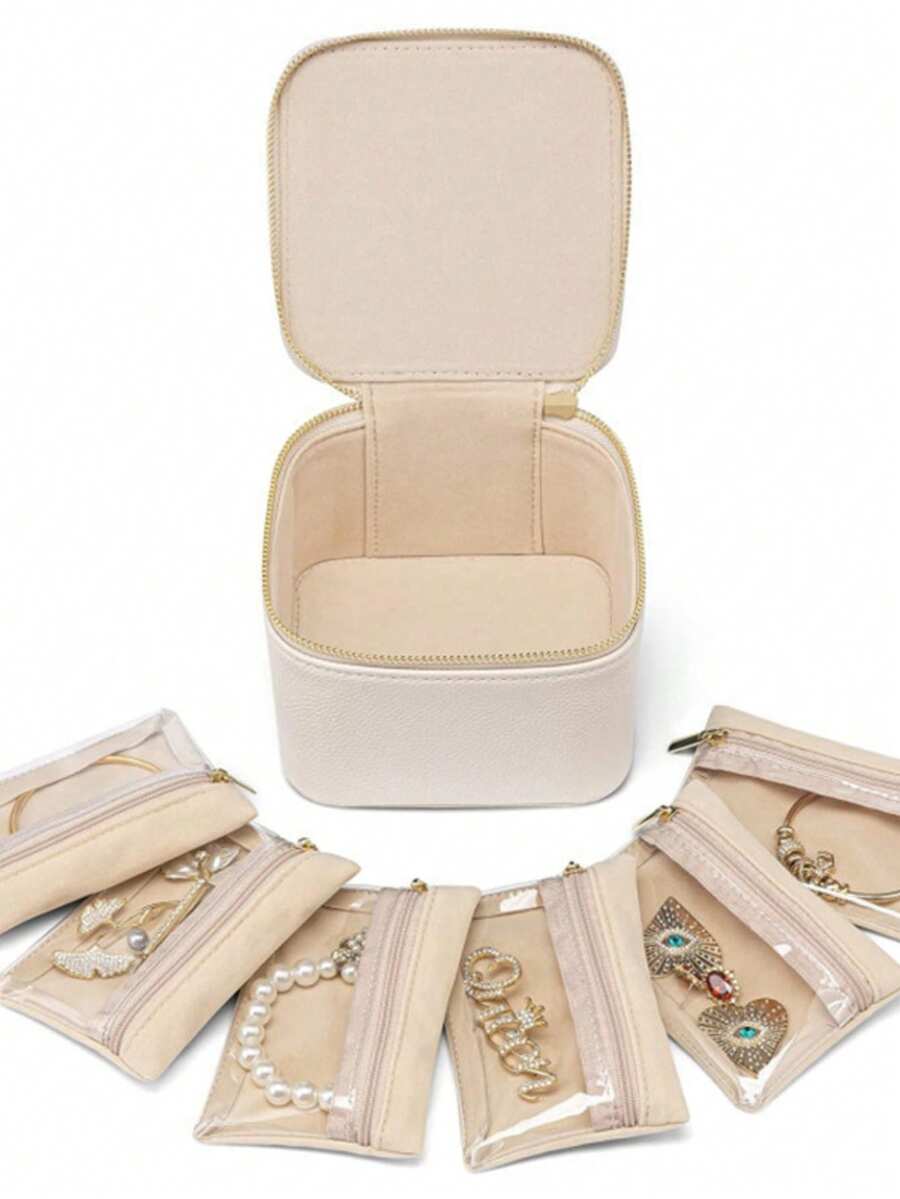 6+1 Luxury Leather Jewelry Box, Necklace Ring Earring Jewelry Storage Box, Gift Box For Women, Holiday Gift