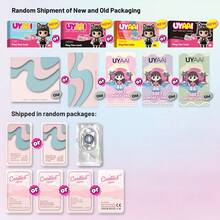 UYAAI 1 Pair Brown Dolly House Series Fashion Contact Lenses, 1 Year Disposable, Party Style - Amber Fantasy - View 6
