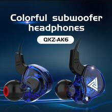 QKZ AK6 铜驱动单元 HiFi 有线耳机，带麦克风，运动跑步耳机，低音立体声音乐耳机，音乐耳塞 - 查看 8