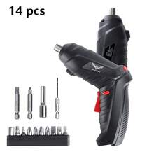 14/26/47pcs 3.6V Rechargeable Wireless Electric Screwdriver Set - Multifunctional Rotary Tool With LED Light, Versatile For Home Repair, Woodworking And DIY Projects - Black - View 10