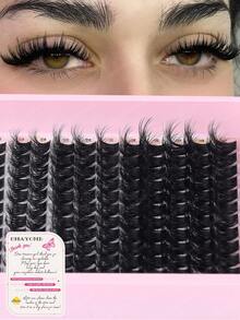 252/168PCS Individual Lash Clusters, 8-16mm Long Reusable False Eyelashes, Multi-Style Mixed DIY Lash Clusters, Multi-Type Natural Look And Super Lightweight False Eyelashes Eyelash Extension Kit, Suitable For Daily Makeup, Cosplay, Festival And Travel Using - Multicolor - View 8