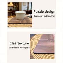 4Pcs Wooden Puzzle Coaster,Wood Grain Print,Red And Black Poker Card Suit Print Pattern,For Home, Bar,Cafe,Poker Party,Gathering,Event,Decor,Tableware Accessory,Desk Decor - Puzzle Coaster - View 10