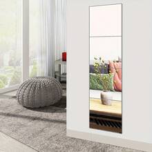 4pcs Set Large Frameless Full Length Mirror, Thickened Material Suitable For Home Gym, Closet And Room - Easy To Install (Non-Glass), Father's Day Gift For Him, Teacher Gift, Home & Kitchen, Room Supplies, Room Decor, Decorative Aesthetic, Bedroom Decor, Wall Decor - 4pcs - View 7