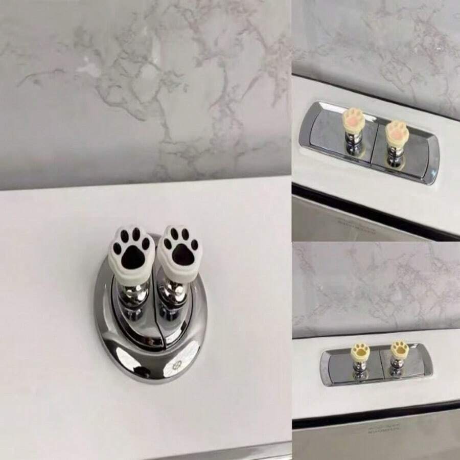 2 piezas Cubiertas de protección contra arañazos para uñas: Duraderas y fáciles de presionar, accesorios para baño y inodoro, llaves auxiliares para botones de descarga del inodoro, manijas de la tapa del inodoro, sin necesidad de perforar, asistentes para tirar de los cajones