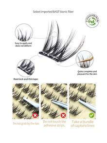 DearEyes DP-16 DIY Natural Curly Mixed False Eyelash Clusters, Natural Effect Curly Eyelash Clusters - View 3