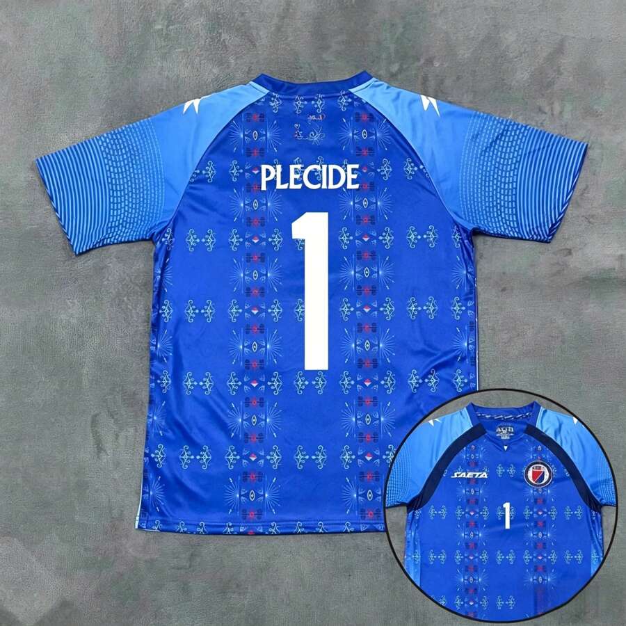 [48-Hour Shipping] Haiti National Team 2026-2027 Season Home Blue Short-Sleeve Football Jersey, Player Version, Numbers 1 / 6 / 9 / 11 / 14 / 20 - 1號 - 查看 1