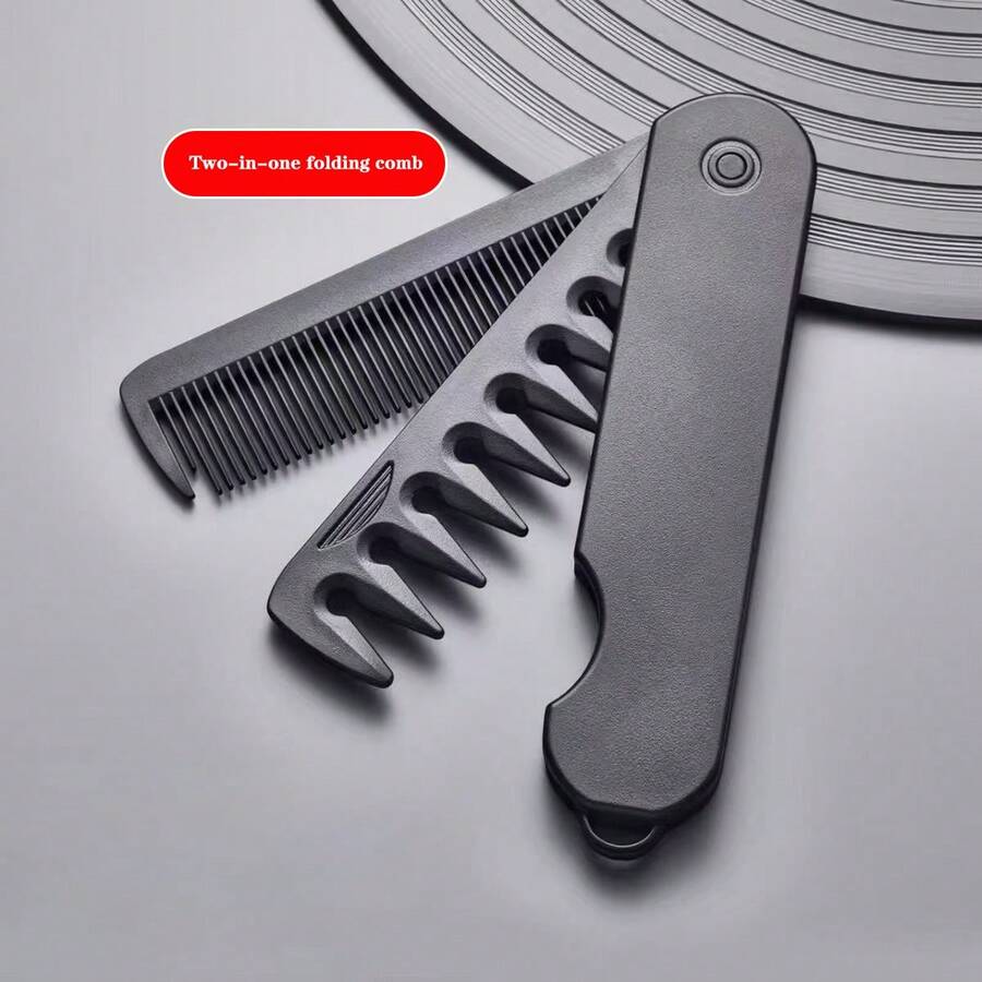 Lược 2 trong 1, dùng được cho cả nam và nữ, lược gấp gọn tiện dụng cho kiểu tóc Pompadour và tóc vuốt ngược, dễ mang theo khi đi du lịch. - nhiều màu - Xem 1