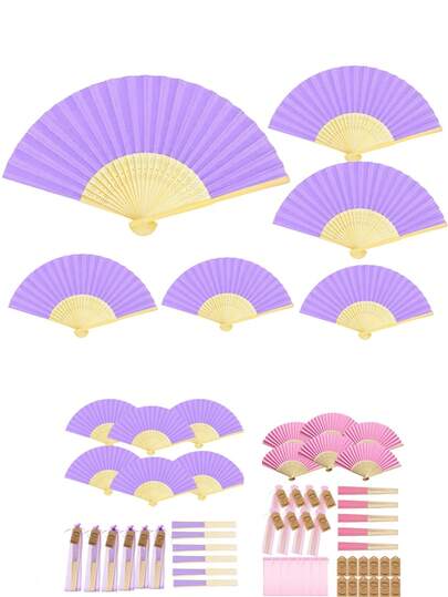 Set de 3 piezas de abanicos plegables de papel con borlas como regalo de boda para invitados; favor de ducha nupcial, abanico de mano para ceremonia de boda, decoración para recepción de boda, accesorio de foto para dama de honor, accesorio de fotografía de boda, abanico de novia, regalo de registro de área de bienvenida de boda, favor de fiesta de soltera, pequeño regalo para fiesta de pijamas