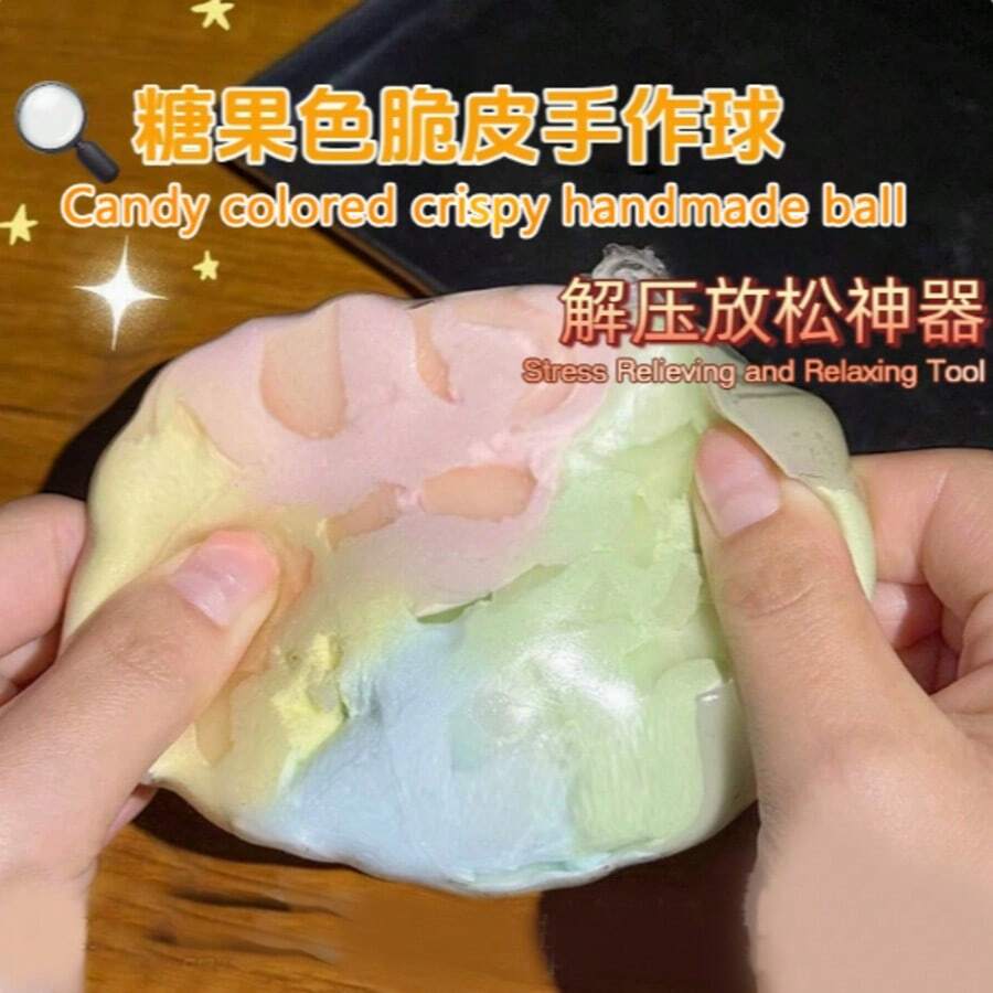 Đồ chơi cảm giác mềm mại, thủ công 7cm, có kết cấu giống sáp, bóng giảm căng thẳng, đồ chơi để bàn mềm mại chứa đất sét, có âm thanh dễ chịu.