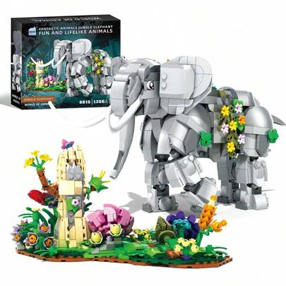 Elephant Building Block Set, Pioneering Ox, Home Decor Ornament, Stress Relief, Holiday & Birthday Gift