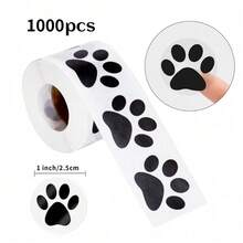 500pcs/Roll, 1000pcs/2rolls Stiker Jejak Kaki Transparan - Stiker Dekorasi Hewan Peliharaan Perekat Kuat, Cocok Untuk Dekorasi Anjing/Kucing, Pesta Ulang Tahun, Label Hadiah, Aksesoris Hewan Peliharaan, Dekorasi Pesta, Desain Menarik, Stiker, Pengaturan Acara - View 9
