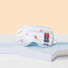 Miniso 疯狂动物城朱迪和尼克条纹眼罩，柔软亲肤透气，居家午睡旅行遮光护眼，便携式商务旅行护眼（1个） - 朱迪 - 查看 1
