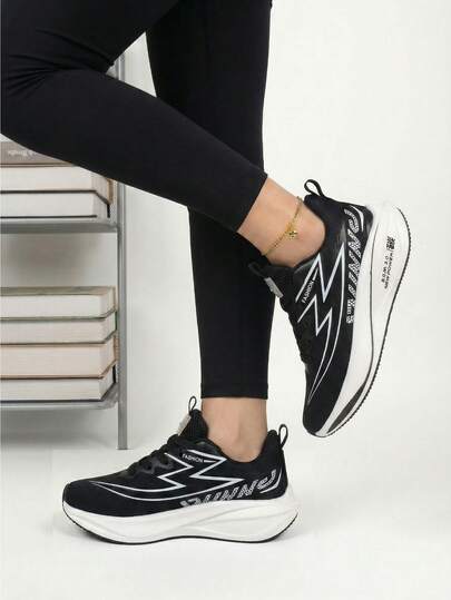 Jifffly Women's Lightweight Breathable Mesh Casual Sneakers, Thick Sole Anti-Slip Shock-Absorbing Running Shoes For Workout, Spring/Summer