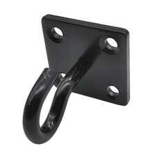 Rustic Unique Shelf Brackets X 2 Hanging Hook On Ring / Chain Black Floating - Black - View 5