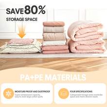 14/17 Pack Vacuum Storage Bags With Electric Pump, With Hand Pump, Vacuum Seal Bags Travel, Compression Vacuum Seal, Space Saver Plastic Packaging Bags For Clothes, Blankets, Pillow, Bedding, Comforters, Travel Essentials Vacuum Machine - 黃卡其格子-17pcs - 查看 4