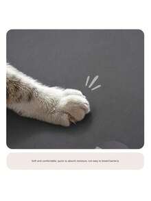 Customizable Quick-Dry Pet Food Bowl Mat, Personalized Name, Waterproof Non-Slip Cat Bowl Mat, Splash-Proof Absorbent Easy-To-Clean, Paw Print Pattern, For Cats And Dogs, Washable, Perfect Gift For Pet Owners, Aesthetic Pet Decor - Multicolor - View 8