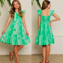 Short Dress For Girls/Teenagers - Verde - Ver 3