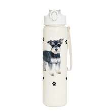 1件 750ml/26oz 3D列印雪拿里犬圖案運動水壺，附吸管，5色可選，便攜手柄，輕巧，開學首日適用 - 彩色 - 查看 14