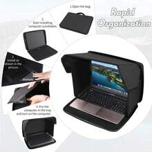 Outdoor Laptop Sun Shade, Privacy Screen, Foldable Portable Laptop Protective Cover | Laptop Sun Shade Portable | Foldable Sun Shade - Outdoor Laptop Sunshade - View 3