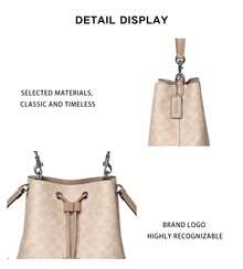Coach Rowan Printed Women's Single Shoulder Crossbody Handbag CBH07SVPWH - 沙黃色/灰褐色CBH07SVPWH - 查看 8
