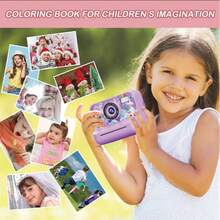 32G Large Memory Children's Instant Printing Camera Toy, 1080P High-Definition Video Recording, Six Self-Timer Modes, High-Speed Printing, The Best Gift For Children Aged 3-8 On Festivals, Birthdays And Christmas. Three Rolls Of Printing Paper - Blue - View 7
