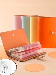 1 pieza Cuaderno de almacenamiento de billetes de 100 páginas, con ranuras para billetes y sellos, espacio de almacenamiento de gran capacidad 1A6, libro de colección de sobres de desafío - Multicolor - Ver 11