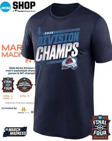 Colorado Avalanche 2026 Central Division Champions T-Shirt - Black - View 1