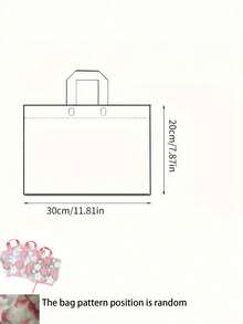 20个/10个装粉白樱花透明礼品袋 - 加厚防水可重复使用，带粉色提手 - 适用于礼品包装、零售展示、服装店、珠宝服饰购物、日常携带，适合母亲节、伴娘礼物、毕业礼物、生日礼物、结婚礼物、生日、新娘送礼会、婚礼等场合。 - B - 查看 8