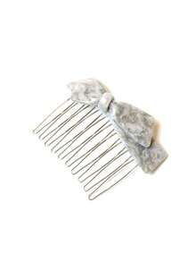 Pente de Cabelo Elegante de Acetato com Laço Duplo para Mulheres, Material de Acetato Grosso de Alta Qualidade, Grampo Lateral Doce e Fofo com 10 Dentes, Acessório de Cabelo Nupcial de Luxo Minimalista, Adequado para Uso Diário, Trabalho e Viagens, Aniversário - Multicolor B - Visão 6