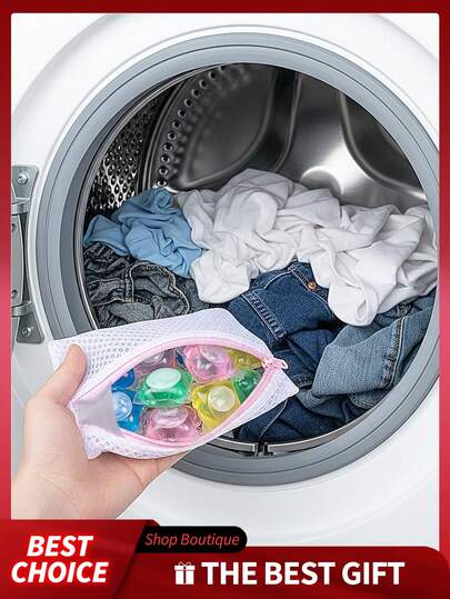 3 pièces/set Sacs en maille pour capsules de lessive, mini sacs à linge pour sous-vêtements, chaussettes et délicats, poches de rangement pour machine à laver, sacs de protection en maille fine réutilisables pour un lavage en douceur