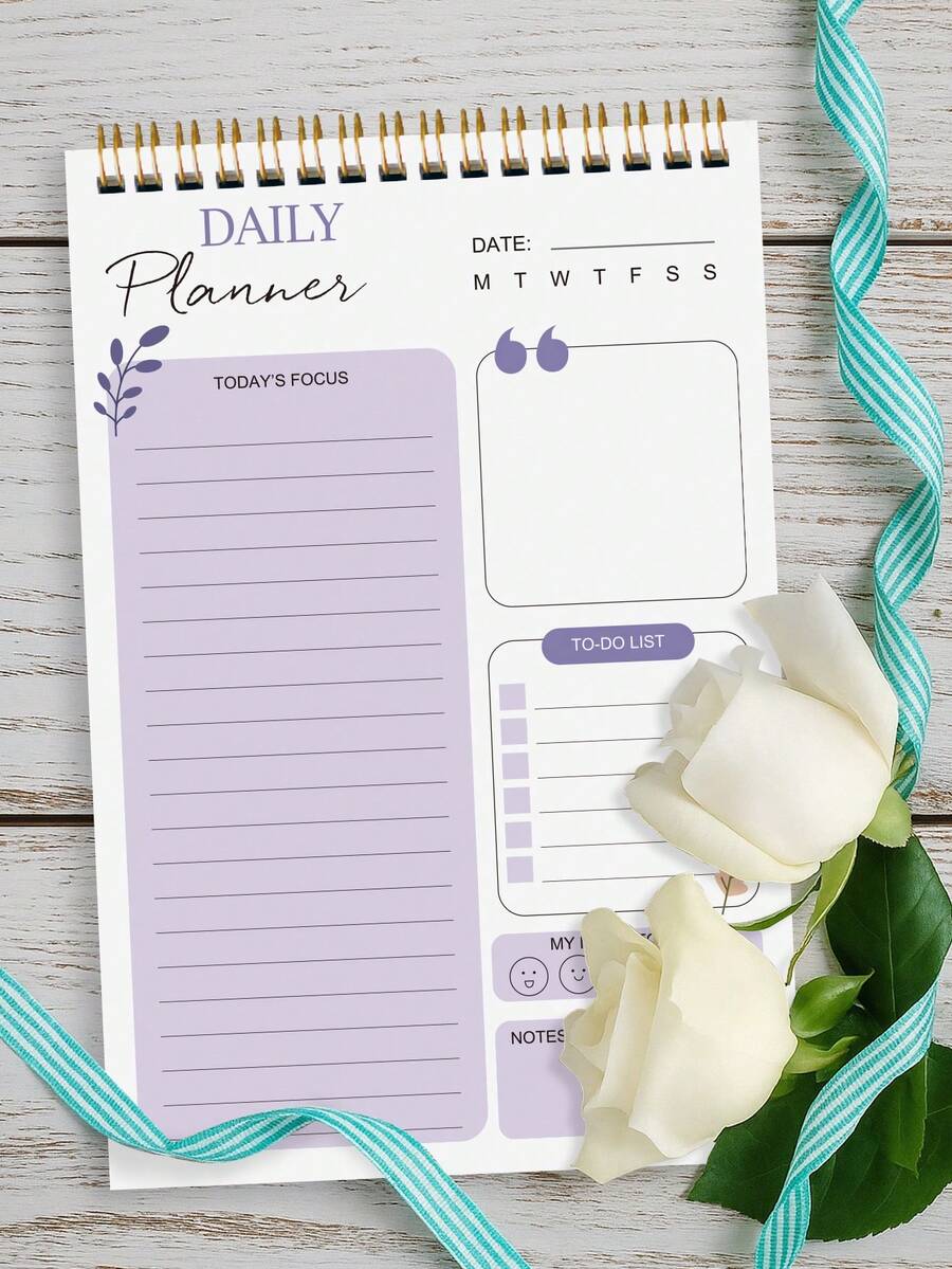 6.5 X 9.8 Inch 52 Sheets To-Do List Notepad: Includes Multi-Function Areas, Spiral Bound Daily Planner, Task List Organizer, Suitable For Work, Office, School, Office Desk Decor, Gift For Women, Adults, Teachers, Mother's Day