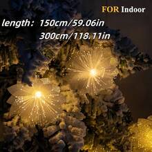 1 pièce Guirlande lumineuse à fibre optique LED, 10/20 LED, lumières décoratives de fée avec abat-jour en plastique et boîtier à piles (piles non incluses), 1,5 m/3 m en option - Lanterne à fibre optique - Voir 7