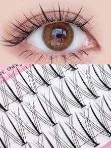 60 sợi mi giả tự nối kiểu Fairy, mi giả đơn sợi, mi nối rời, mi giả cong chữ C 9-12mm tự nhiên, dễ dàng sử dụng hàng ngày cho người mới bắt đầu. - Xem 2