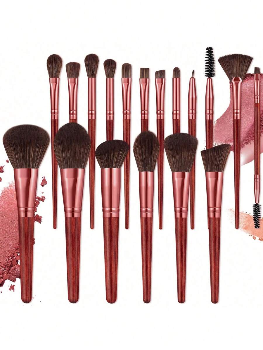 18支化妆刷套装，多功能入门级 | 方便旅行携带，送礼佳品 | 新手/女性的完美之选 - 彩色 - 查看 1