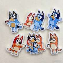 Bluey 3pcs New Release Of Super Cute Bruy Merchandise In 2026! Restoring Classic Interactive Scenes From The Animation, Bruy And Bingo's Family Designs Are Soft, Cute, And Lively. The Glossy Craftsmanship Texture Is Filled With Acrylic Material, Which Can Be DIY, And The Creative Gameplay Is Not Repetitive. - Multicolor - View 2