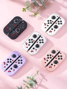 Ayotu 1对草莓樱桃图案保护壳，适用于Switch Joy-Con手柄，Switch Joy-Con左右手柄保护套，Switch游戏机配件，保护Joy-Con手柄免受损坏，防油防刮，易于安装和拆卸。 - 查看 10