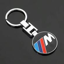 1pc M-Series Tri-Color Sport-Style Metal Keychain. Note: This Is A Functional Accessory, Not A Precision-Crafted Collectible; Minor Surface Imperfections May Exist On Some Units. Please Do Not Purchase If This Is A Concern. - Multicolor - View 9
