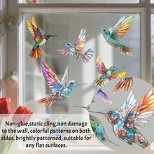 1/2pcs Colorful Butterfly Pattern Static Cling Glass Sticker, Self-Adhesive Removable PVC Decal For Living Room, Bedroom, Office Window, Balcony Sliding Door Decoration, DIY Home Decor - Butterfly Window Stickers - View 5