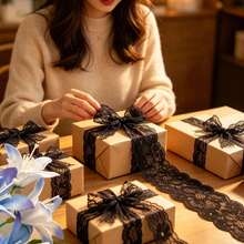 5cm Wide Elastic Floral Lace Trim, Soft Stretchable Lace Edging, Suitable For DIY Crafts Sewing, Garment Decoration, Handmade Accessories, Creative Design Projects - A - View 4