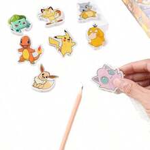 pokemon 9 chiếc cao su dập nổi hình vịt mới, cao su đóng dấu riêng lẻ, quà tặng văn phòng phẩm cho học sinh, quà tặng sạch sẽ cho trẻ em. - Nhiều màu - Xem 5