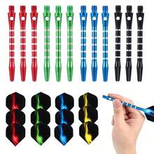 2BA Varillas de dardos de colores, 5 piezas de aleación de aluminio con aletas de dardos - Anillos de goma, adecuados para reuniones y entretenimiento de vacaciones - Multicolor - Ver 15